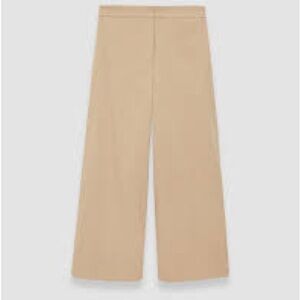 Joseph Temple Wide Leg Trousers in sesame Cream Tan Size 40